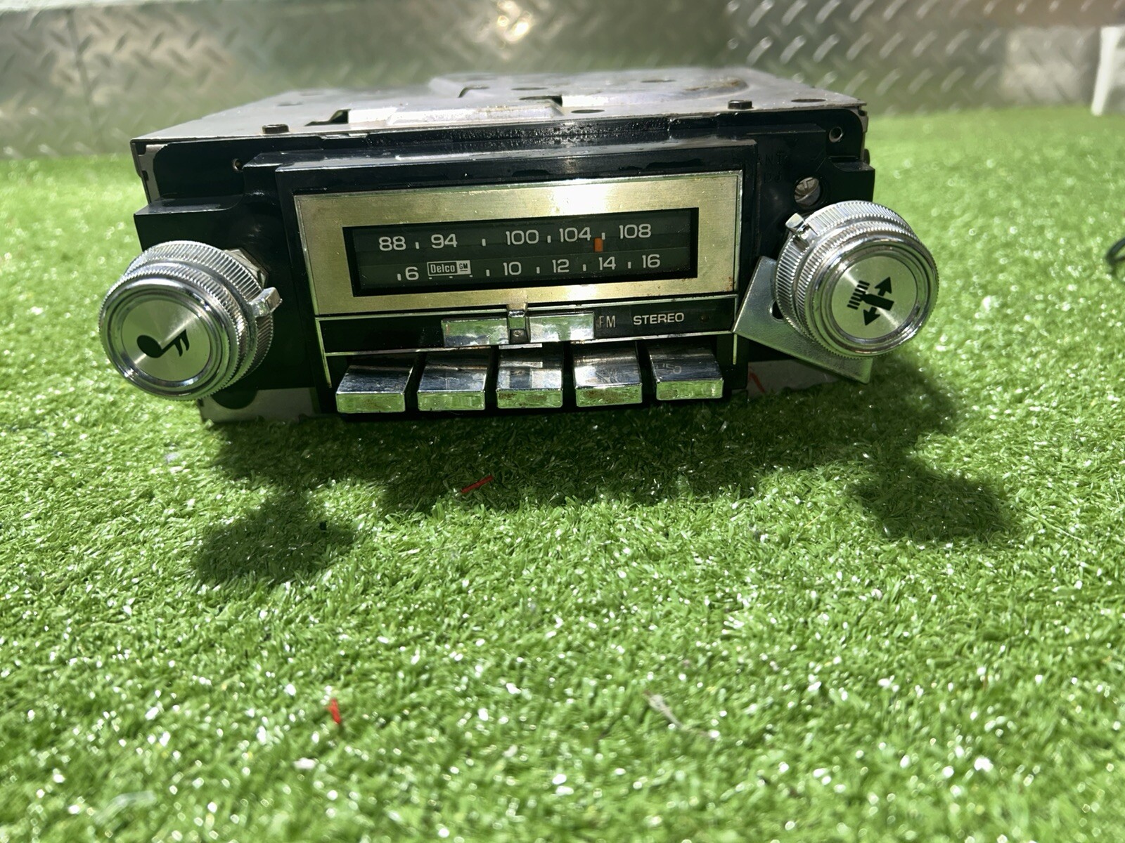 GM AC Delco OEM AM Car Radio GM Chevy Vintage SOLD AS IS FOR PARTS OR REPAIR