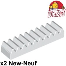 Lego technic 2x engrenage crémaillère cranté gear Rack 1x4 blanc/white 3743 NEUF