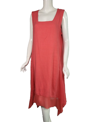 Coral Dress Cynthia Rowley Dresses Marshalls CYNTHIA ROWLEY Coral Pink Linen  Asymmetric Hem Tank Dress Sz