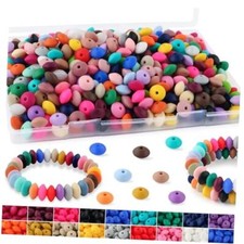 270Pcs Lentil Silicone Beads, 12mm Silicone Lentil Beads for Pens, Multicolor