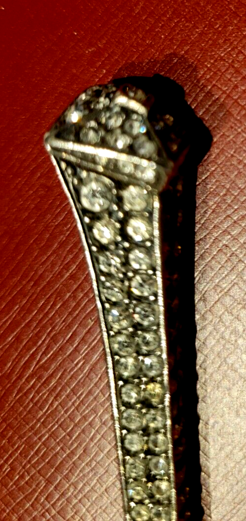 SALE! Vintage French Sterling Silver And Rhinestone Pin | eBay