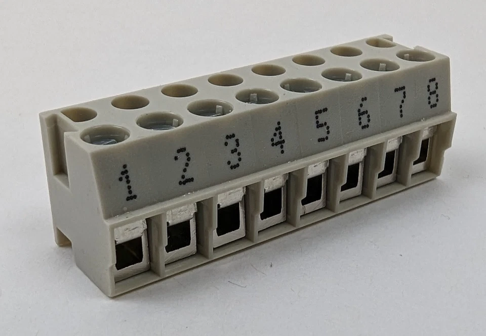 Terminal Block 25.600.2853.0 Wieland 8Position Pluggable 5mm 22-12 AWG 50pcs NEW - Image 2 of 4