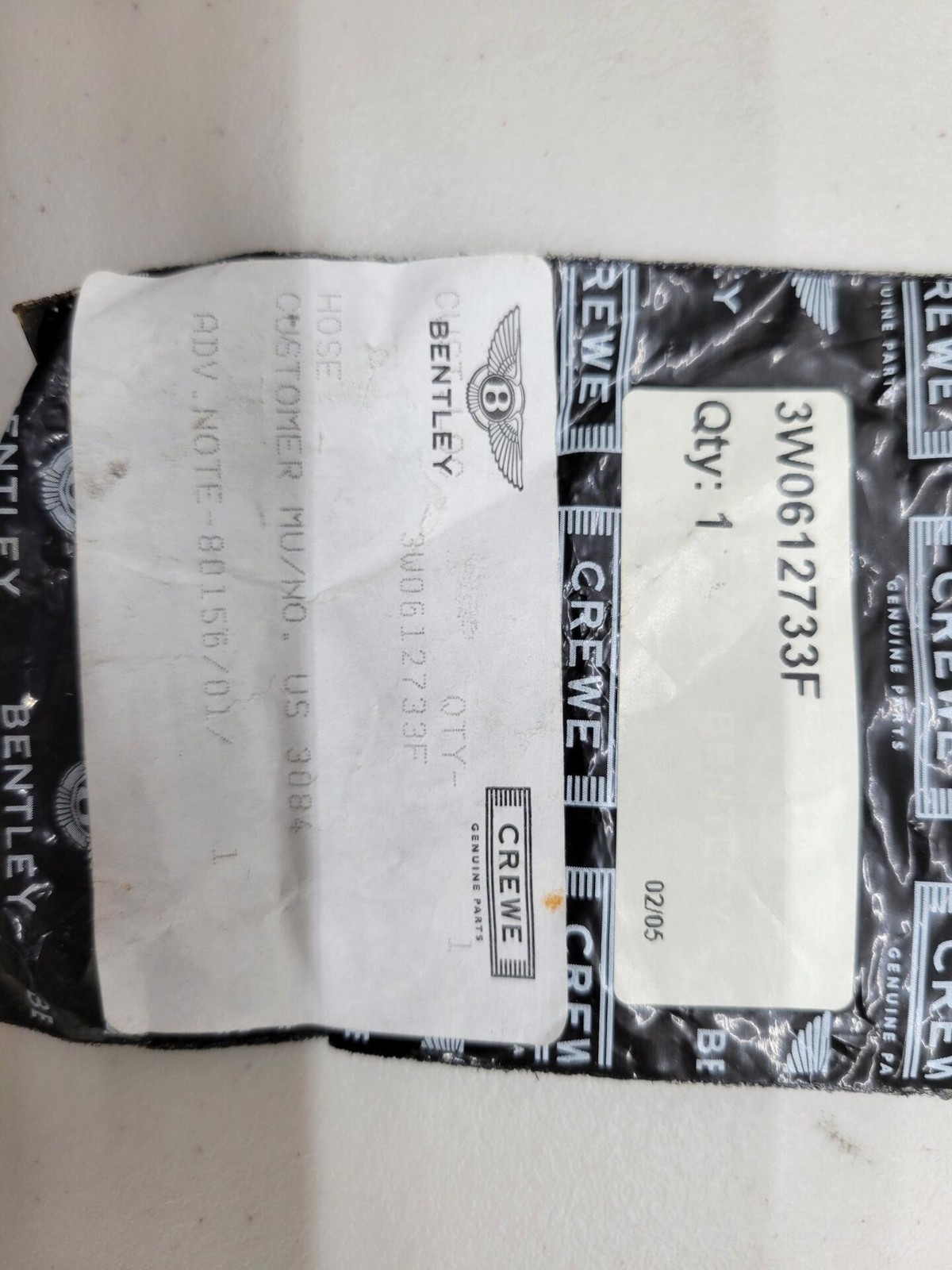 Rolls Royce / Bentley Brake Servo Vacuum Hose 3W0612733F