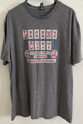 Legend City Family Fun Park Phoenix Tempe Arizona Graphic T Shirt Gray 3XL Retro