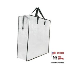 Blanket Storage Bags with Zipper and Handles - Clear Storage Bags