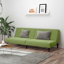 Schlafsofa 2-Sitzer Sofa Schlafcouch Tagesbett Gästebett Sofabett Samt vidaXL