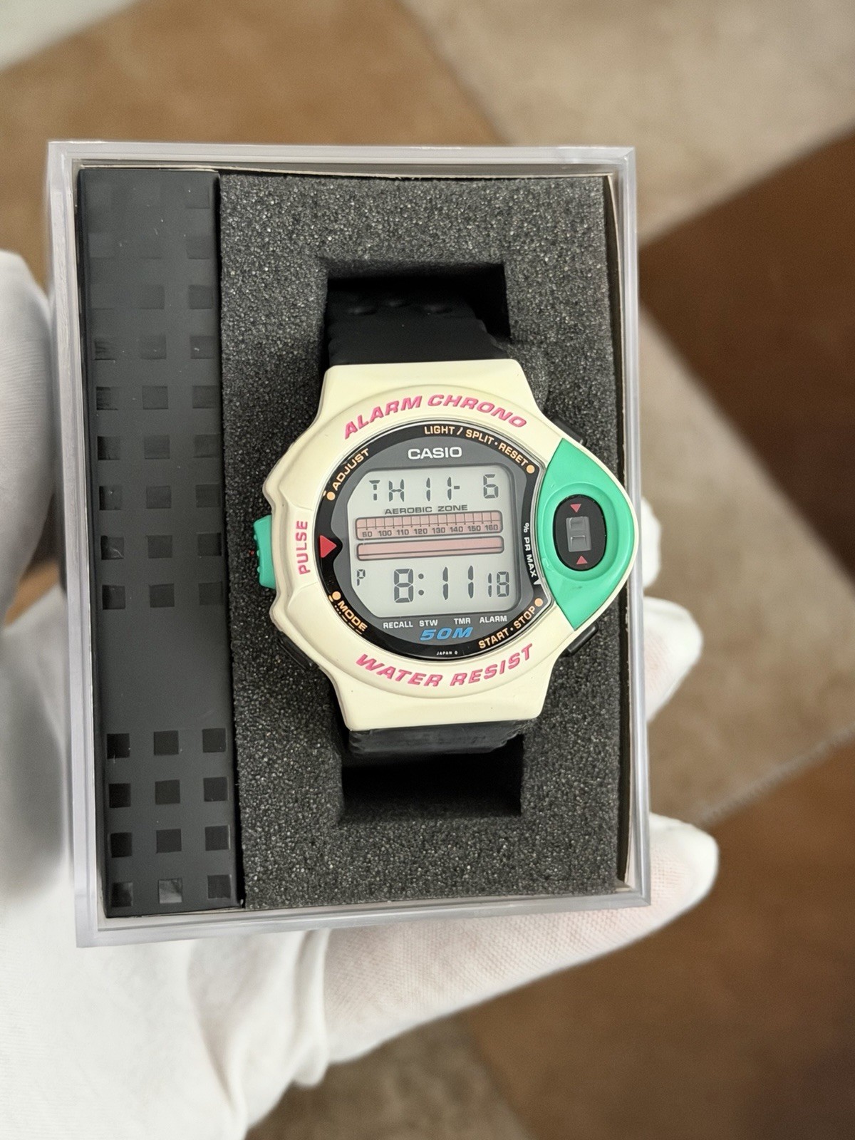 Rare Vintage Casio JP-200W Aerobic Pulse Monitor Men’s Digital Sports Watch JDM