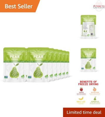 Freeze-Dried Pear Crisps Healthy Gluten-Free Crispy Plant-Based Snack 12 Pack