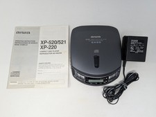 Vintage Aiwa XP-520 Portable CD Player Anti Shock w/ Original AC Power Adapter
