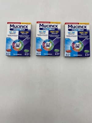 #ad Mucinex Fast Max Day Severe Cold and Night Cold Flu 10 Liquid Gels Lot Of 3 $15.97