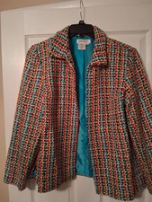 Coldwater Creek Lightweight Floral Lined Cotton Jacket Medium