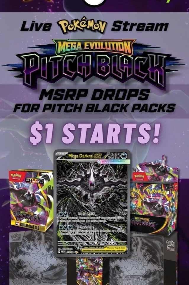 Pokemon Pitch Black! ETBs, Boosters and More at $1!