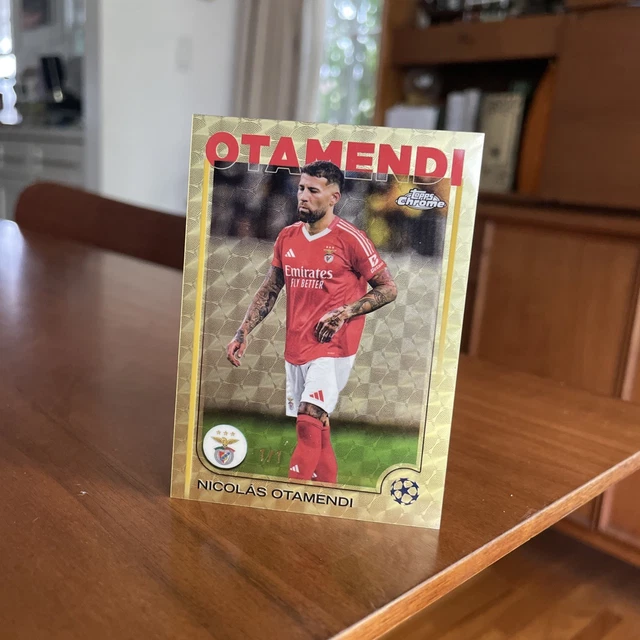 2024-25 Topps Chrome UEFA Nicolas Otamendi Superfractor 1/1 Benfica Argentina