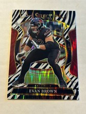 2025 Panini Select Evan Brown #24 Zebra Shock Prizm Cardinals SP