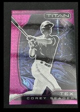 2022 Panini Chronicles Titan Purple Mojo Corey Seager 61/99 Texas Rangers #23