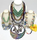 VINTAGE TO NOW FASHION/COSTUME JEWELRY NECKLACE LOT, ASSORTED TYPES & MATERIALS