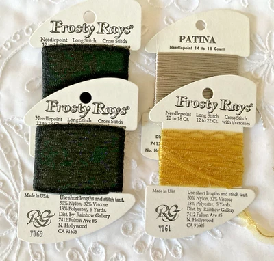 Rainbow Gallery Frosty Rays and Patina Thread Lot of 4 Cards Assorted Colors - Image 1 of 3