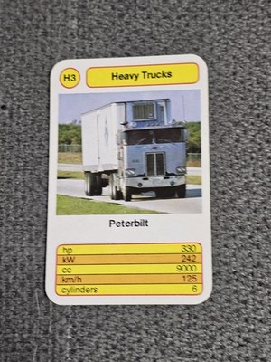 Peterbilt  - H3 - Heavy Truck  - Einzelkarte - Quartett  (8)