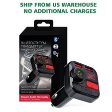 Monster Bluetooth FM Transmitter for Cars with 2 USB Ports, 3.4A, 7.9"x2.8"x2.2"