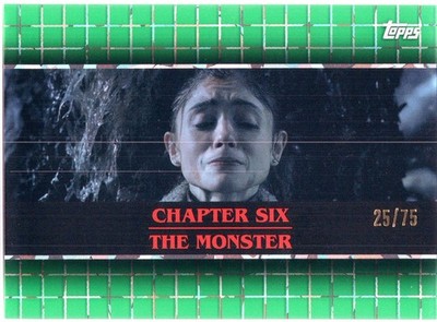 2025 Topps High Tek Stranger Things Compendium Green /75 Nancy Monster C-6