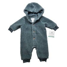 Little Planet Carters Sherpa Fleece Bunting Snowsuit Baby Boy Girl 6m Green NEW
