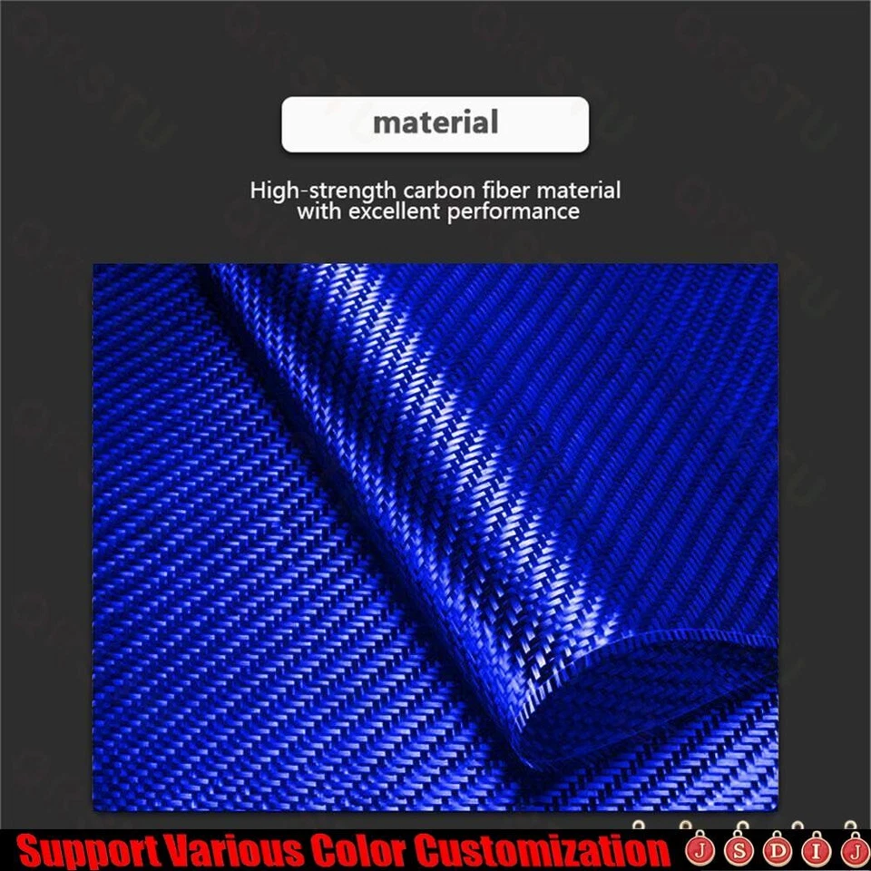 Kit de cubierta de tablero interior de fibra de carbono azul de 7 piezas para Hyundai Azera 2006-11 Foto 4 de 4