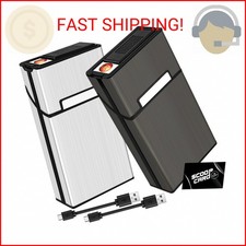 roygra Cigarette Case with Lighter 2 Pack , King Size 100s Magnetic Switch 20 C