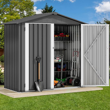 6' X 4' Outdoor Storage Shed, Large Metal Tool Sheds, Heavy Duty Storage House w