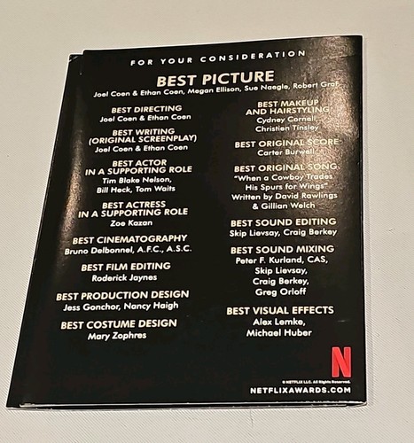 THE BALLAD OF BUSTER SCRUGGS - Coens - 2018 Netflix promo FYC DVD free shipping. - Foto 3 di 3