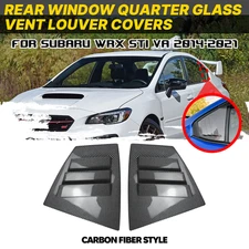 Rear Window Louver Shutter Trim Cover Carbon Look For Subaru WRX STI VA 2014-21