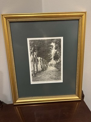 Antique Etching Virgillio Faiui, M. Firenze Hand Signed Numbered 7/12