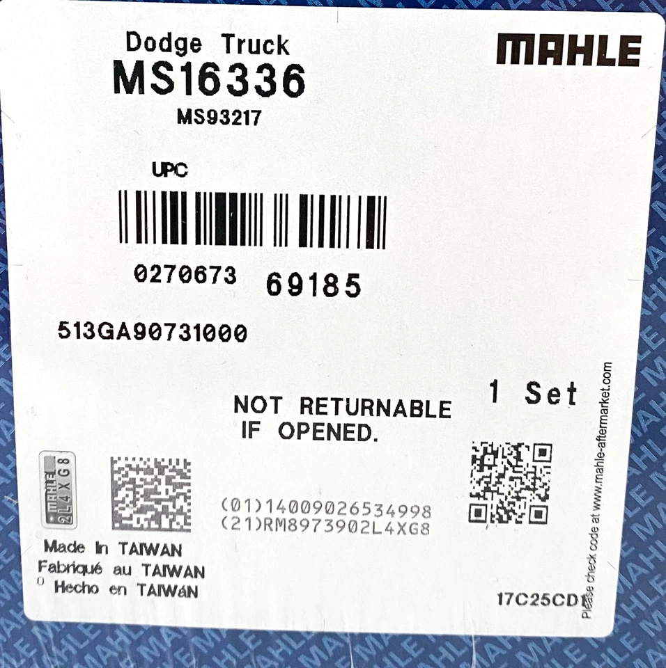 Juego de juntas de colector de escape-VIN: N Mahle MS16336 Dodge Jeep Mitsubishi varios Foto 3 de 3