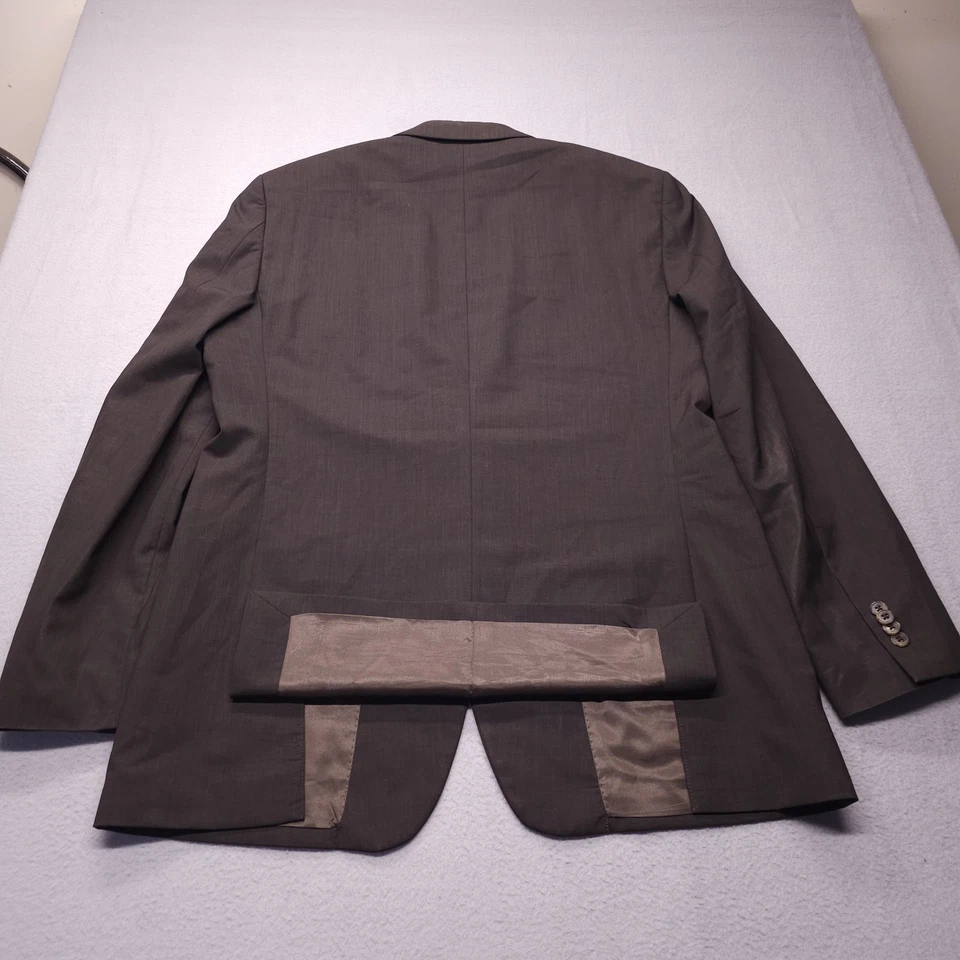 John Varvatos Bedford Blazer Traje Chaqueta Lana Para Hombre 42R Marrón Foto 3 de 4