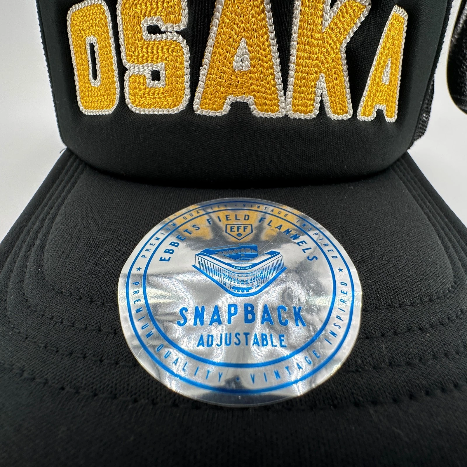 Osaka Tigers Trucker Hat Black Ebbets Field Flannels DNA Snapback OSFM Cap NEW - thumbnail 3
