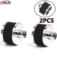 2x Bk Extra Flow 1" to 1-1/4" Push In Valve Cover Baffled Breather Vent Filter
