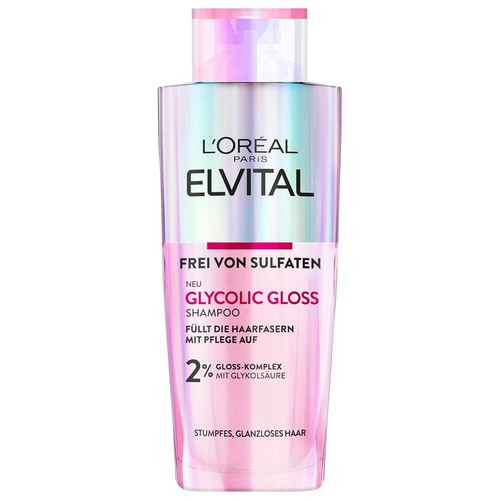 L'Oréal Paris Elvital Glycolic Gloss Shampoo Split Ends Smoothing Dull Hair