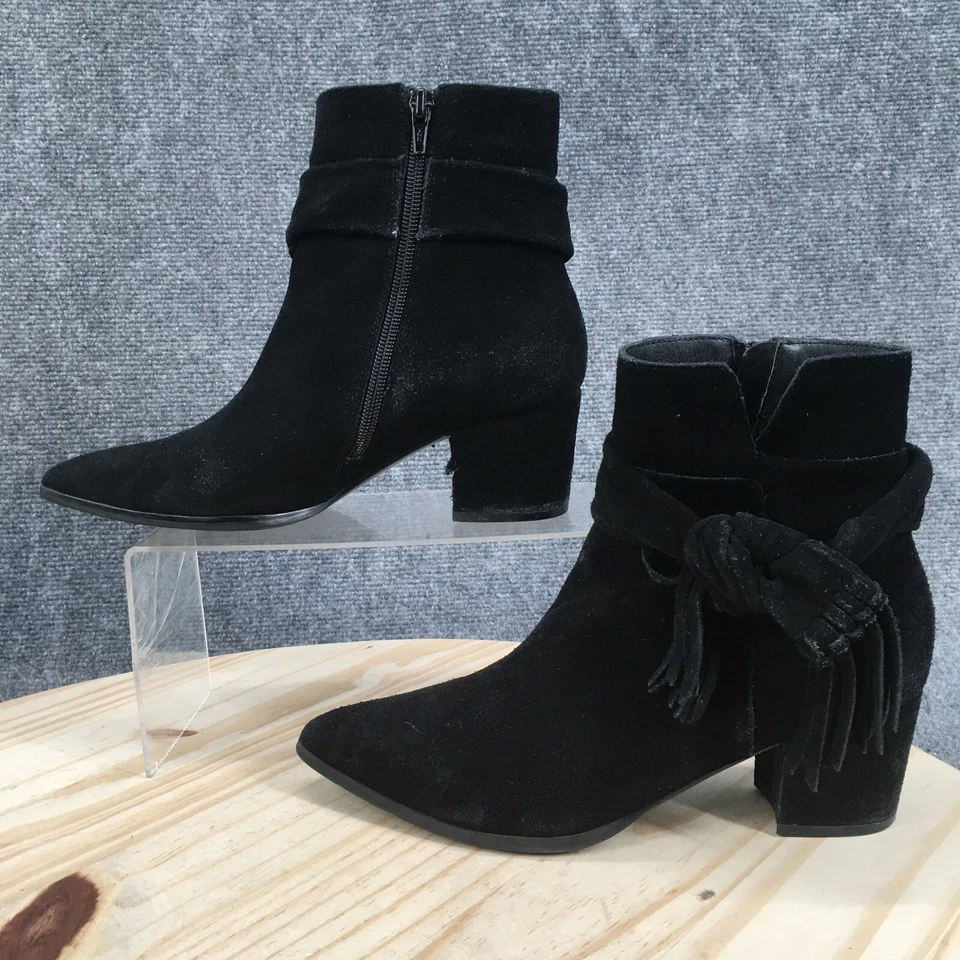 Botas Vaneli para mujer botín de 8 tobillos negras con borlas punta informales tacones en bloque Foto 2 de 4