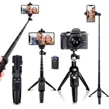 Selfie Stick Tripod 40" Bluetooth Remote Portable for iPhone and Android Phones
