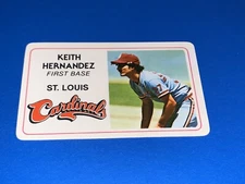 1981 Perma graphics KEITH HERNANDEZ Credit Baseball Card #37 ST LOUIS CARDINALS
