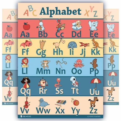 Learning Colorful ABC Chart Poster Preschool Classroom - 第 1/3 張圖片