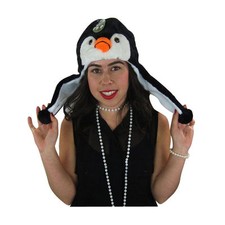 Brand New Animal Baby Penguin Soft Hood Hoodie Hat Faux Fur Mittens