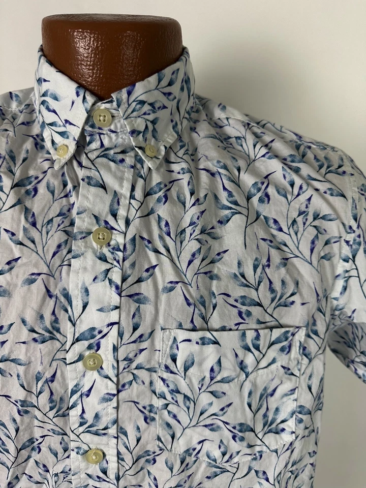 Рубашка с цветочным рисунком на пуговицах мужская маленькая тонкая гавайская Aloha опрятный хлопок Kennington - Изображение 2 из 4