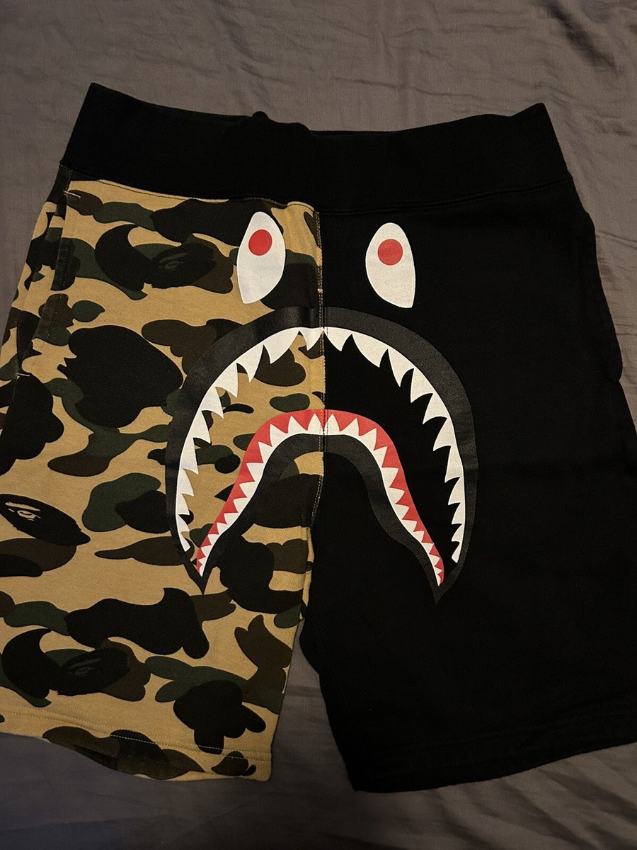 bape shark face shorts size large
