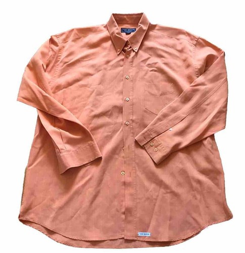 Ted Baker, Vintage Ted Baker Shirt Men’s Size 4 Orange Long Sleeve Check Long Sleeve Preppy