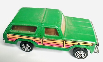 Vintage Kidco 1970's Green Ford Bronco Collectible Diecast Car Truck 1/64
