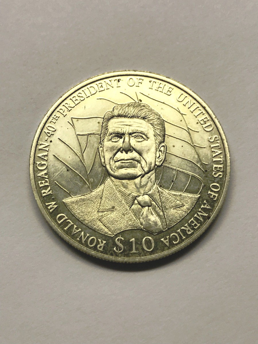 2003 Liberia $10 Ronald Reagan Commemorative Unc #15895 | eBay