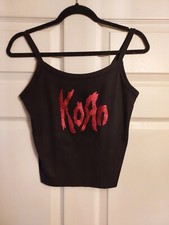 Korn crop top korn Shirt korn tank top red gl...