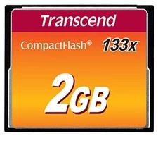 Transcend CF 2GB 133x Compact Flash 2 GB Memory for Nikon, Canon SLR Cameras 