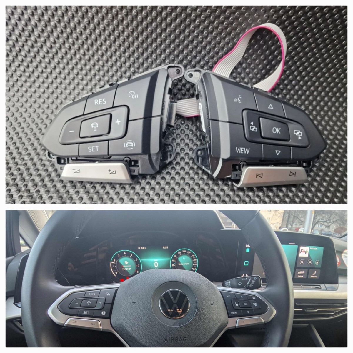 Volkswagen MK8 Arteon, Passat, Golf Steering Wheel Buttons 
