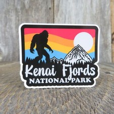 Kenai Fjords National Park Alaska Sticker Bigfoot Souvenir Waterproof